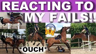 HORSE FAILS | REACTING to my FALLS & FAILS | *Very Embarrassing* | Ride Every Stride