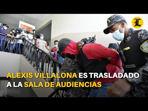 Alexis Villalona es trasladado a la Sala de Audiencias