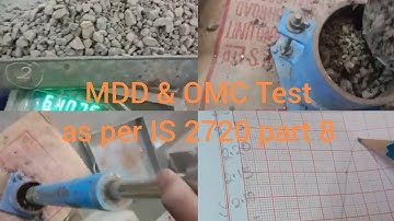 GSB - MDD, OMC  Test as per IS 2720 part 8