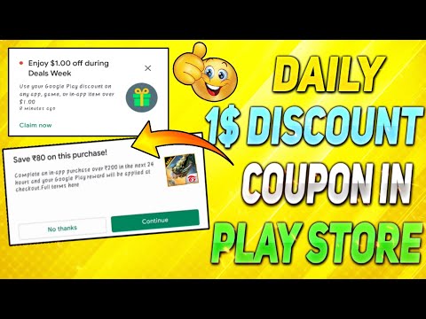 Get Daily Free 75 Rs Discount Coupon || Play Store Me Discount Coupon Kaise Le