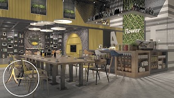 Animation | Vray Vantage Render |#cafe  animation #vantage #animation #3dmax #interiorrender