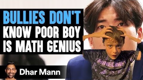 Bullies don't know poor boy is a math genius?