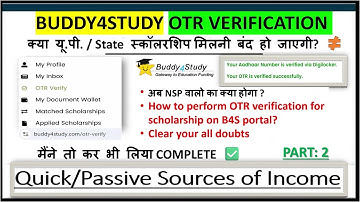 How To do OTR Verification on Buddy4Study for scholarship ✅️ Buddy4Study OTR Registration kaise kare