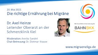 MigräneLiga Seminare 2021 |  Die richtige Ernährung bei Migräne
