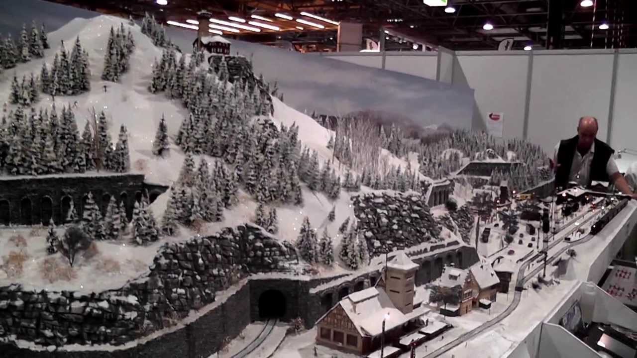 winter scenery model railway - YouTube