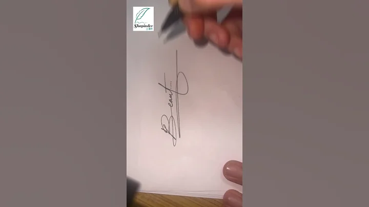 How to sign the letter B ? ❤️#shorts #viral #signature #handwriting #lettersign @shapinderart