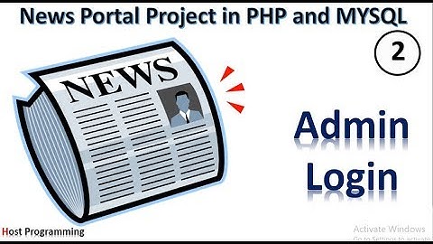 PHP and MYSQL Project On Online News Portal - Admin Login