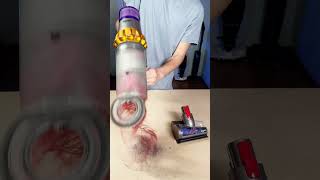 Can You Empty a Dyson V15 Detect Without Getting Your Fingers Dirty? #shortsvideo #experiments