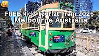 Melbourne Australia Free Tourist Tram 2025 4K Video
