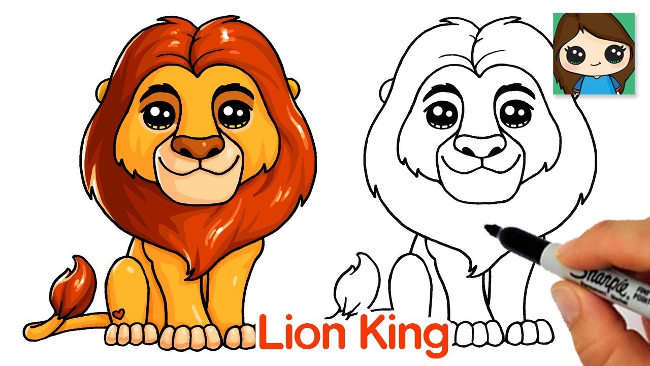 lion king drawing face