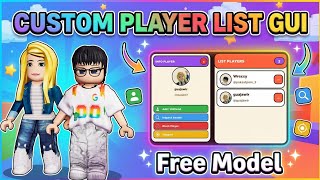 [FREE MODEL]📜CUSTOM PLAYERLIST GUI | ROBLOX STUDIO