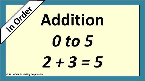 Addition Flash Cards 0-5 Numbers Only In Order No Audio Plain Background
