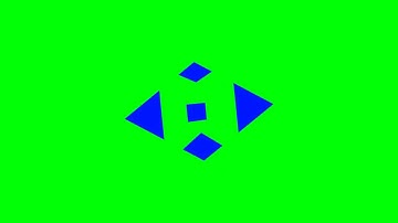blue animational arrow indicator in green screen free stock animational footage