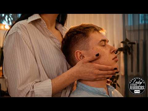Gentle Calm ASMR Massage by Barber Lady Helen for Men