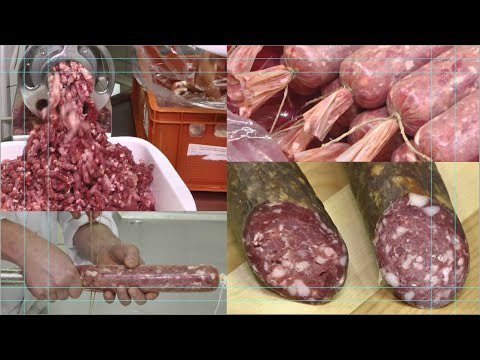 Kako naredimo domačo salamo. Homemade salami manufacturing process.