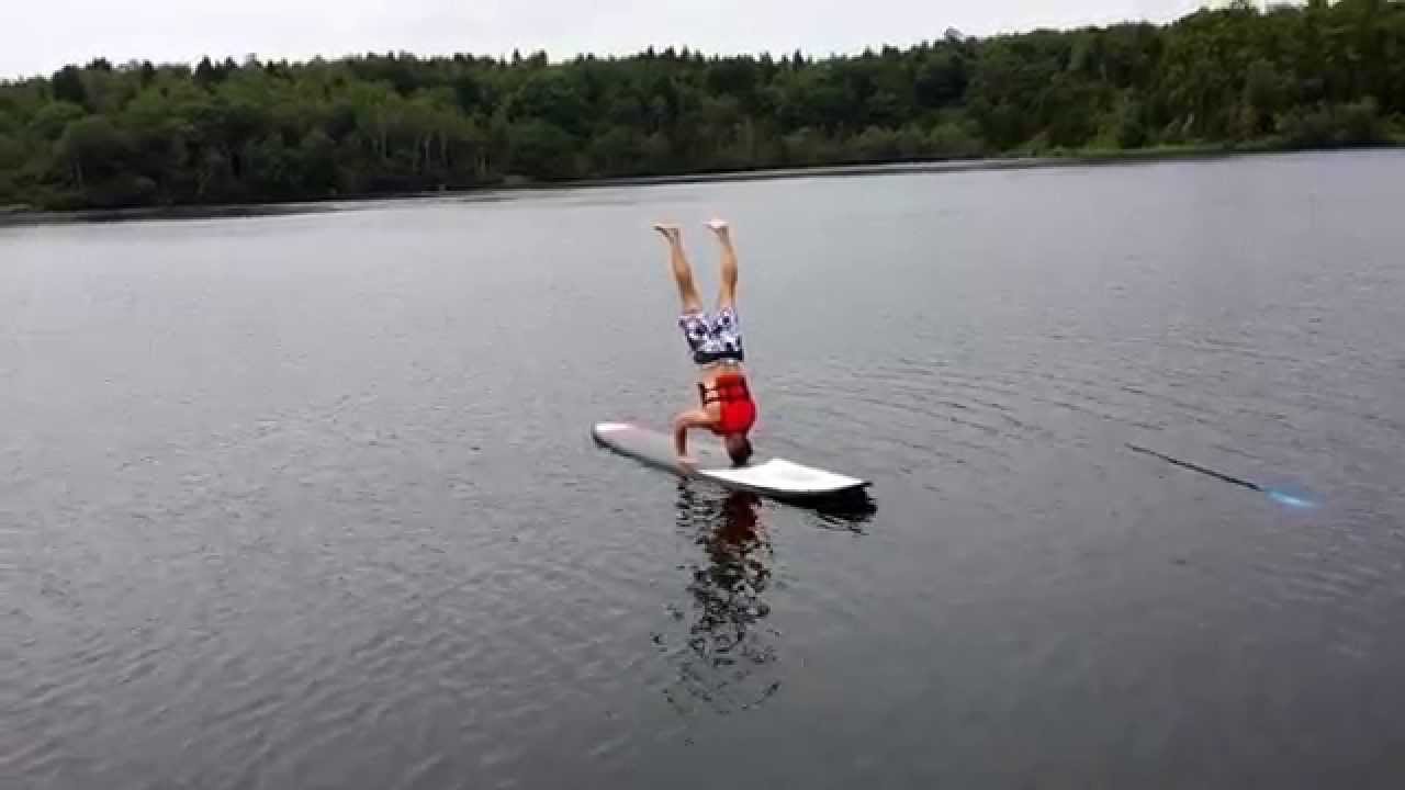 Paddle Board Headstand at Lily Lake in Saint John, New Brunswick ...