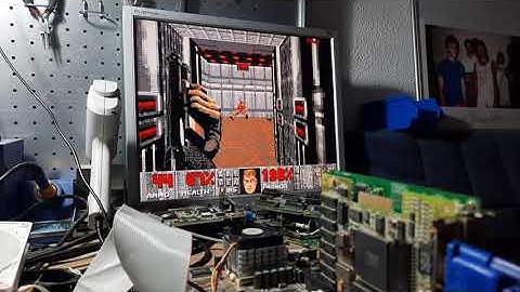 FastDoom dev build. EGA 640x200 16 colors (dithering)
