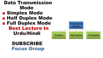 Data Transmission Mode || Simplex, Half Duplex, Full Duplex Mode || Lecture in Urdu/Hindi