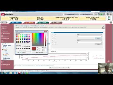 Instron Tutorial with Bluehill3   Uniaxial test   Part 2 calculations graphs and data files