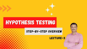 Sampling Theory Lecture-3 (What is Hypothesis Testing?)