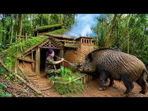 200 Days in the Wilderness: Building a Shelter and Surviving Night Attacks