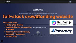 Full-stack crowdfunding website using Next.js | Razorpay | NextAuth | Tailwind CSS