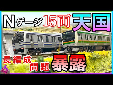 Nゲージ、鉄道模型、15両編成展望カメラを見て苦労項目を暴露