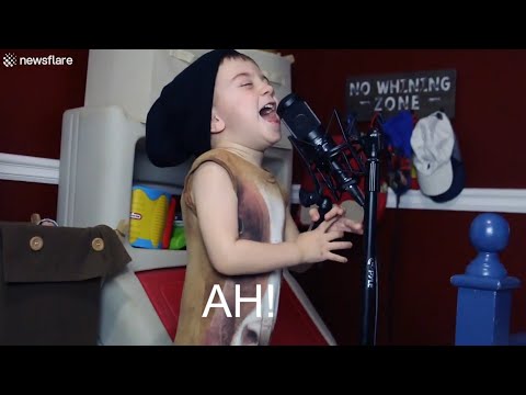 Toddler makes heavy metal song about his love for chicken nuggets.