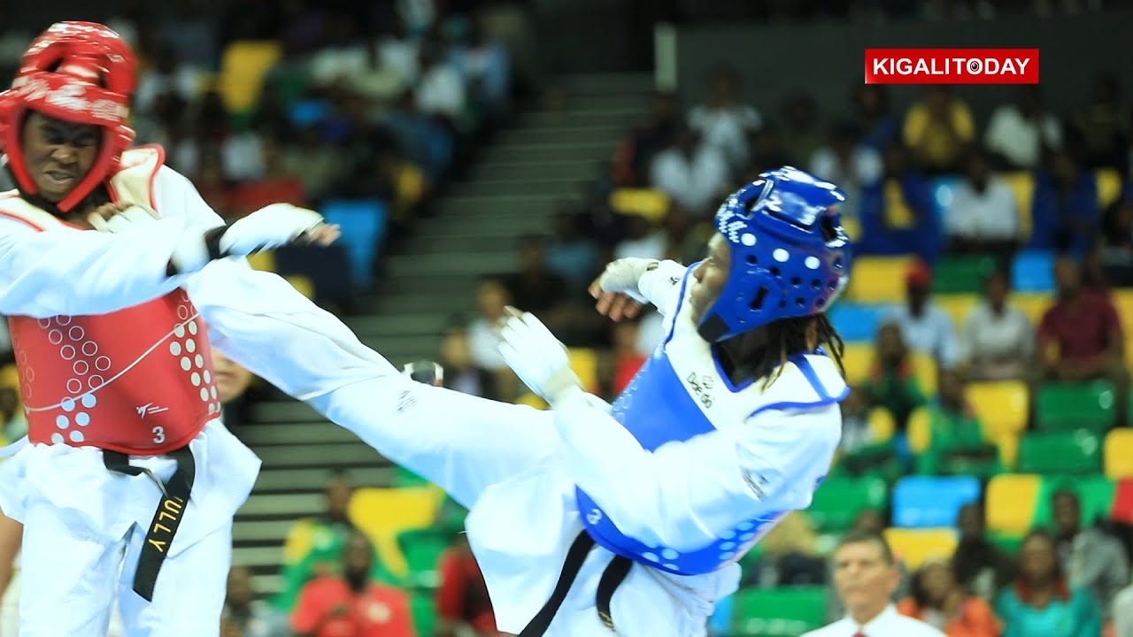 Taekwondo fans enjoy flying kicks and punches at the African Championship