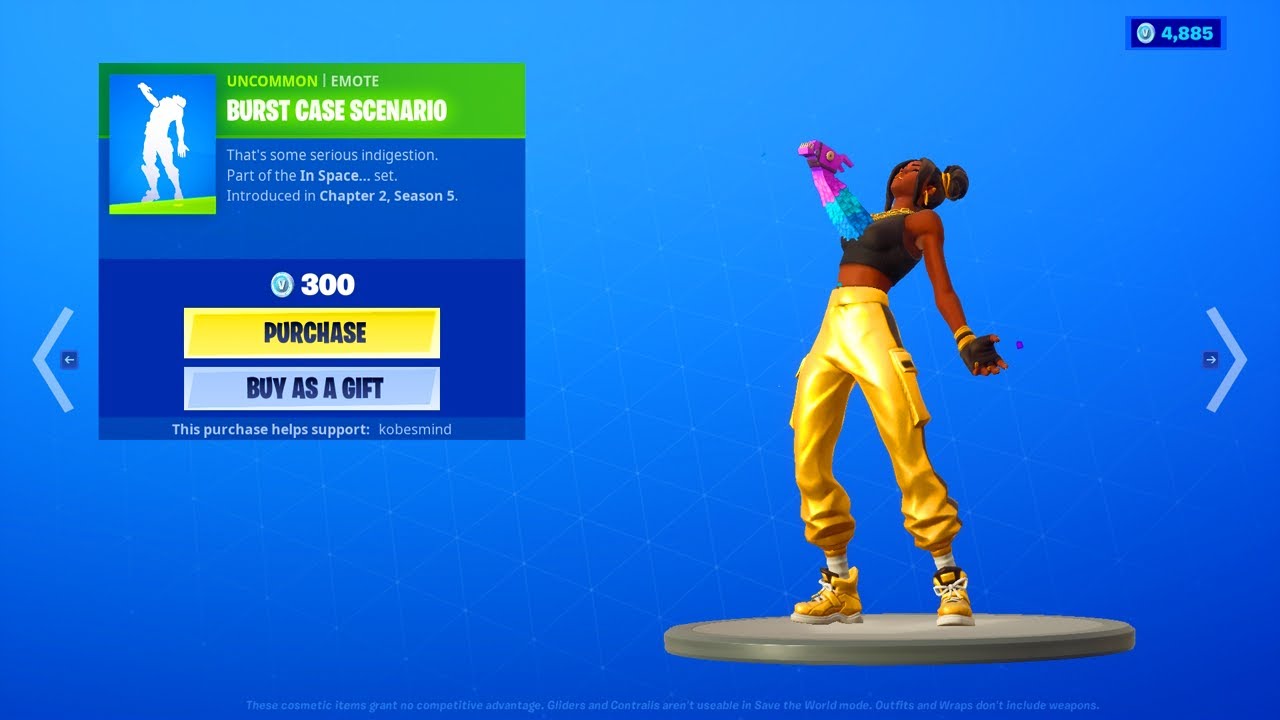 New Burst Case Scenario Emote Is One Of The Best Fortnite Item Shop Youtube