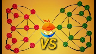 15 Beads Game | Red vs Green | pro merge tactics gameplay screenshot 4