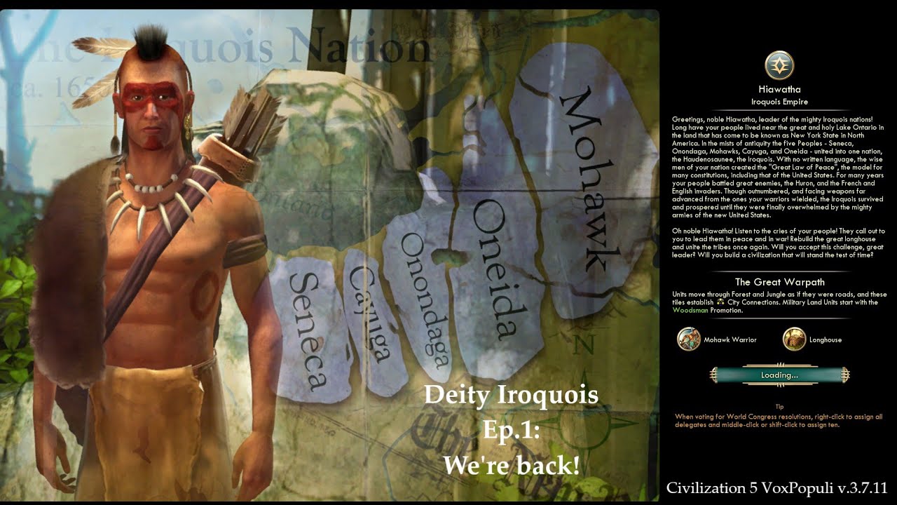 Civ 5 Vox Populi: Deity Iroquois - Ep.1: We're back!