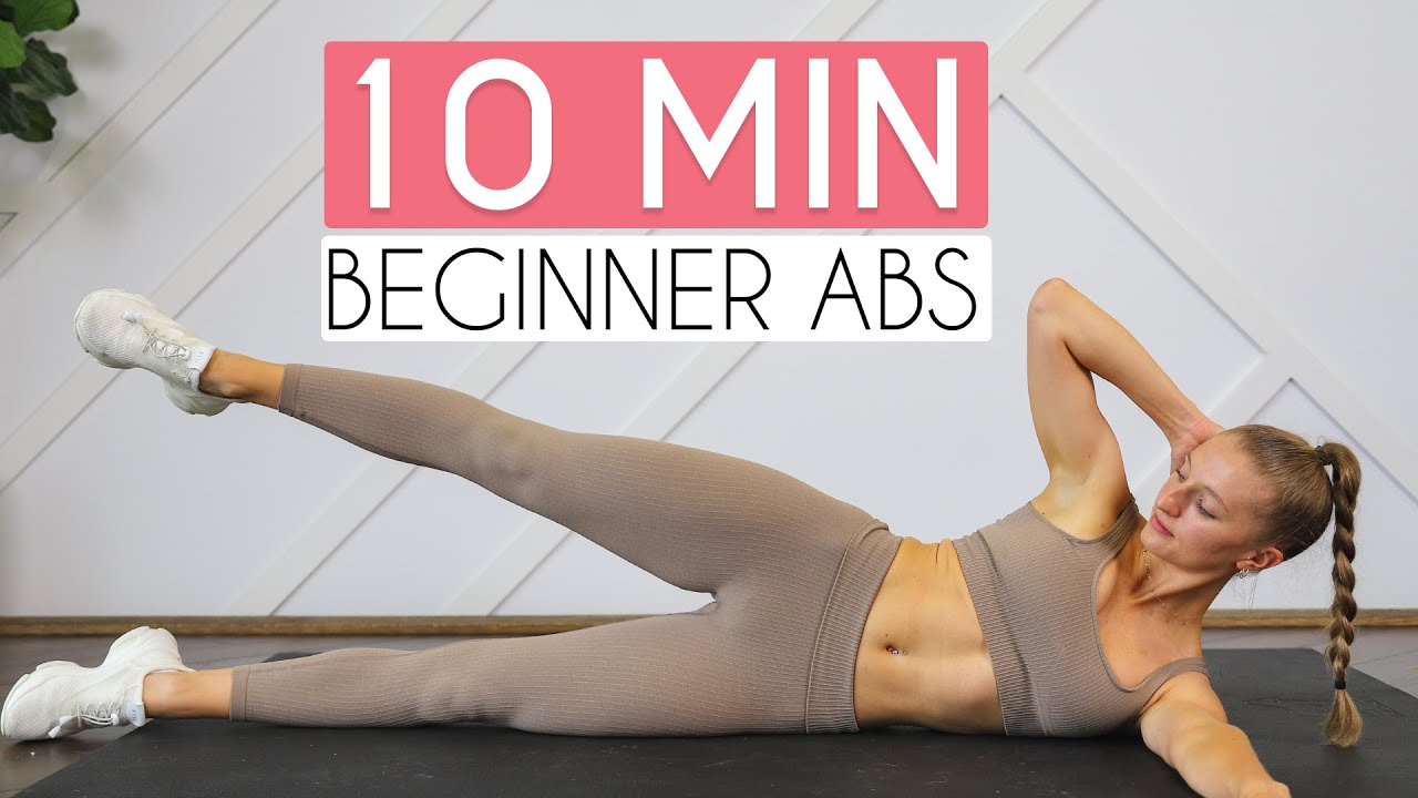 10 MIN BEGINNER AB WORKOUT (Sixpack Abs, No Equipment) 