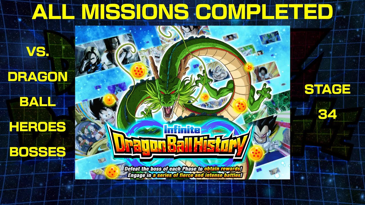 INFINITE DRAGON BALL HISTORY | STAGE 34 [VS. DRAGON BALL HEROES BOSSES] (Dokkan Battle)
