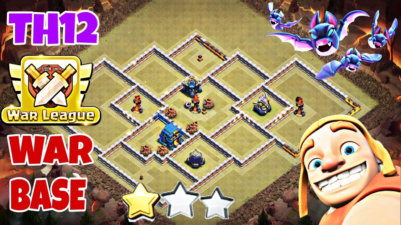 TH12 BEST UNBEATABLE CWL WAR BASE 2019 WITH 5 REPLAYS | TH12 ANTI 2 STAR WAR BASE - Clash of Clans