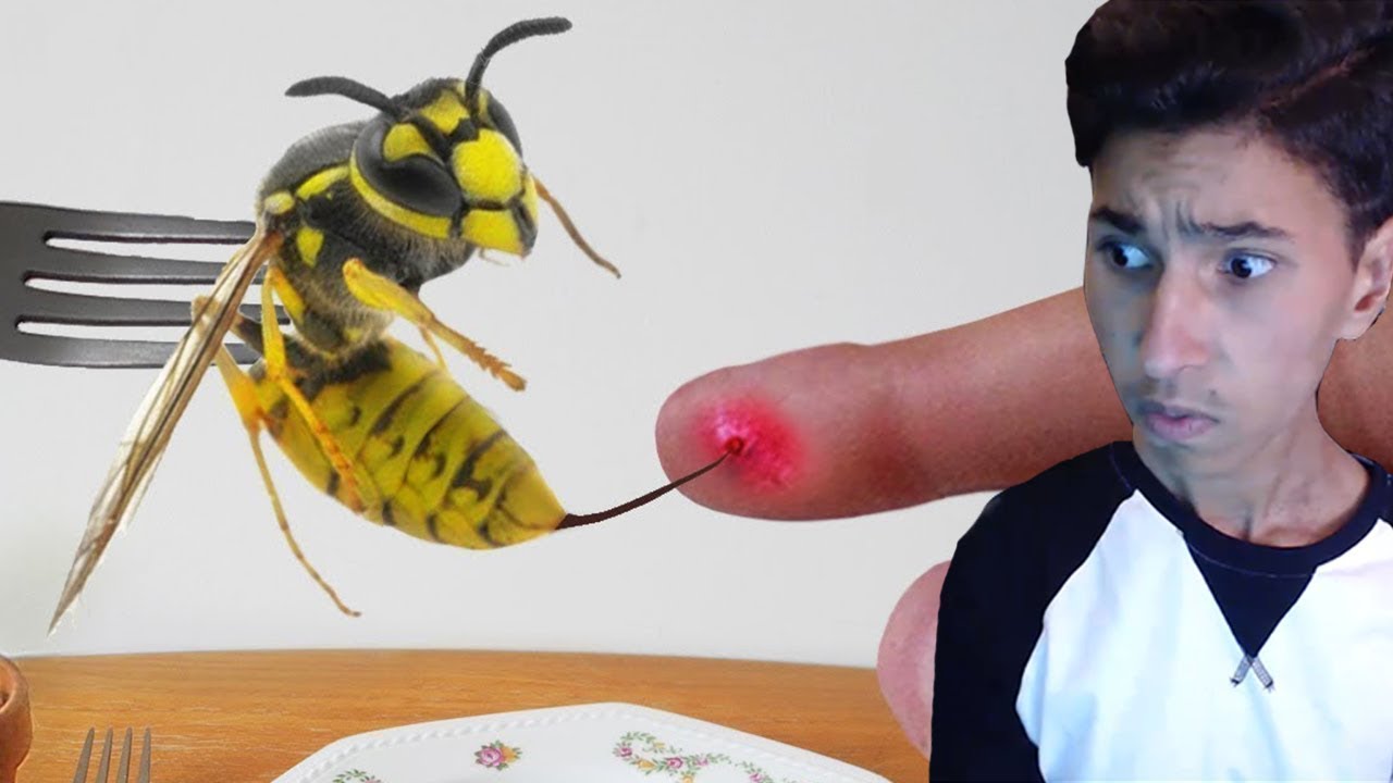 IL SE FAIT PIQUER PAR UNE ABEILLE ET.. YouTube