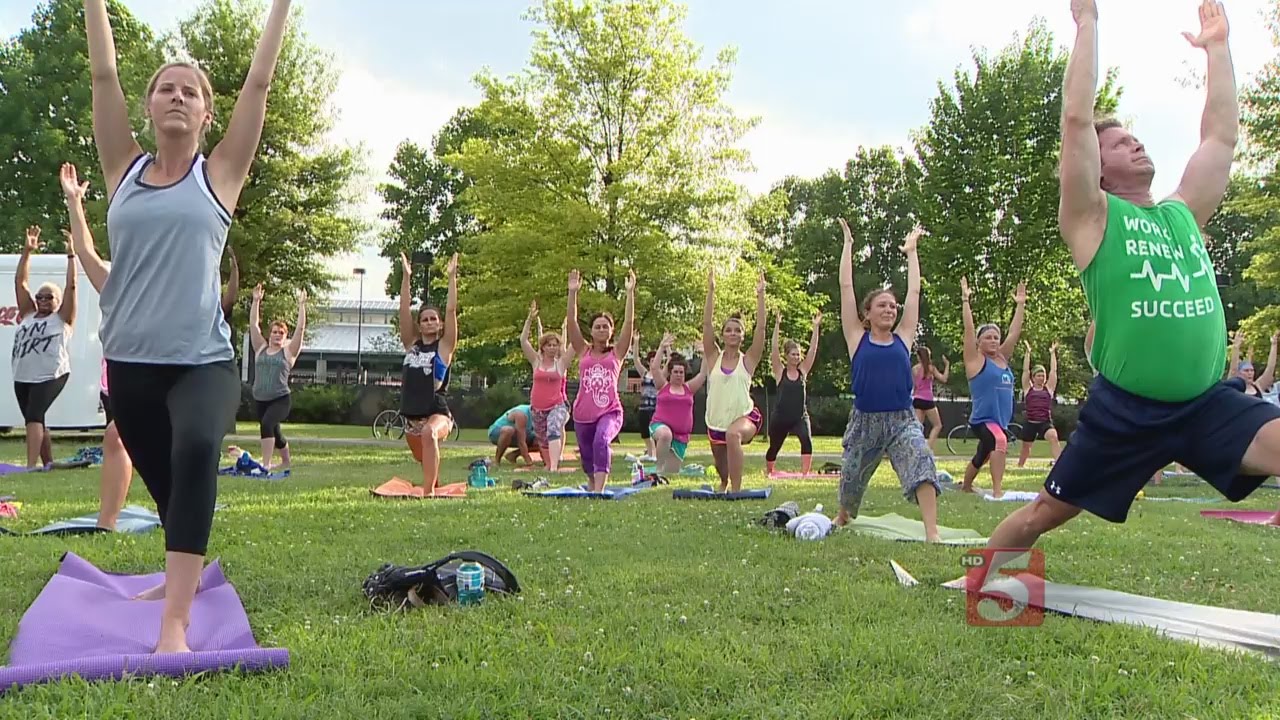International Yoga Day Celebrated At Bicentennial Mall