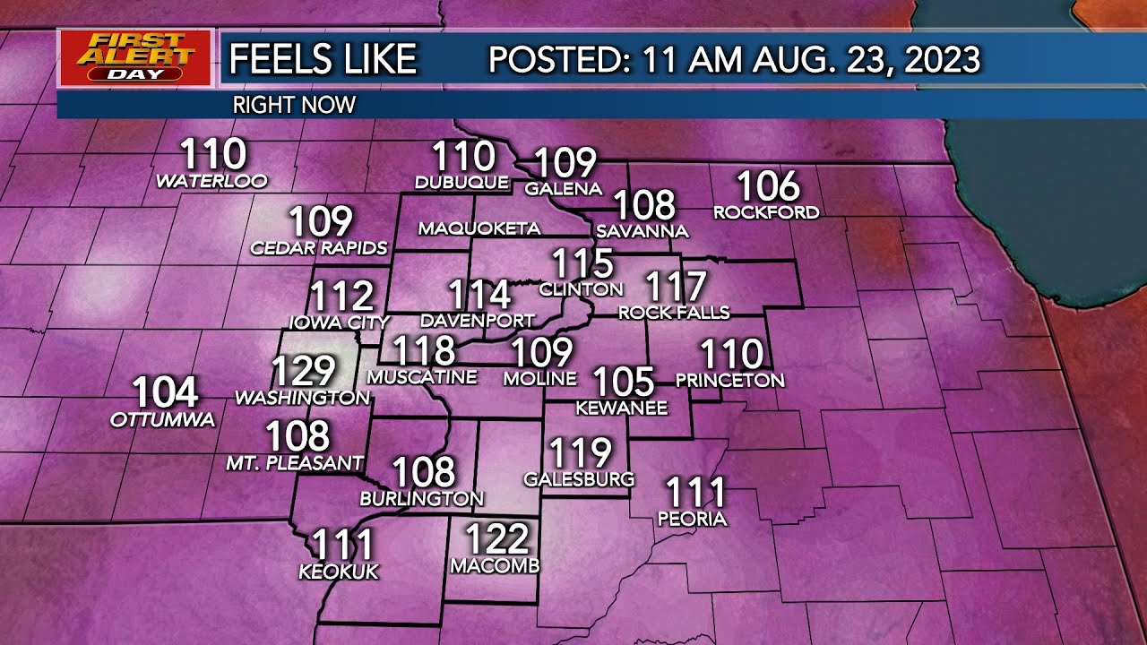 First Alert Forecast: Feels like temperatures between 110° and 120 ...