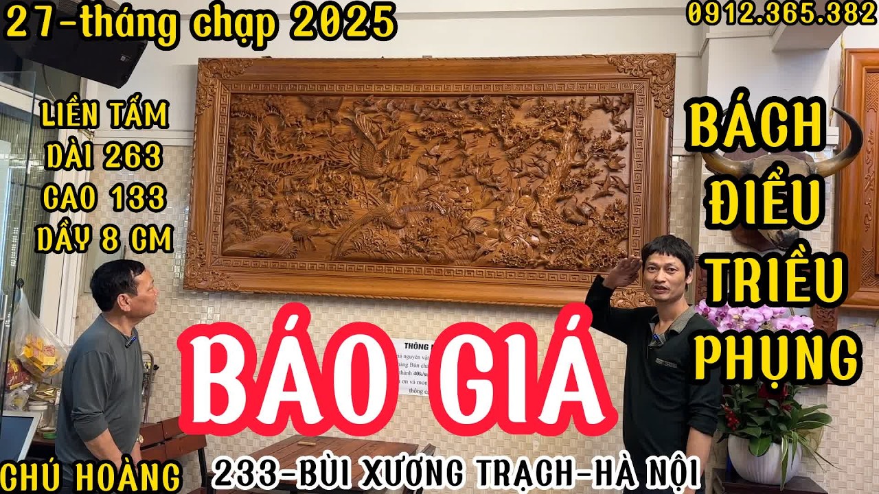 tranh bách điểu triều phụng,báo giá tranh bách điểu chầu hoàng
