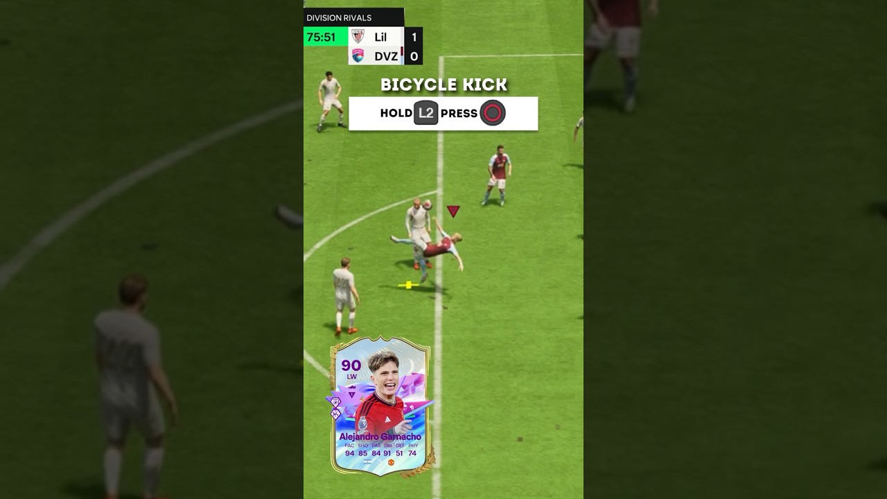 Scoring a CHESTFLICK BICYCLE KICK with 90 GARNACHO