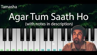 Agar Tum Saath Ho (Tamasha) | ON DEMAND Easy Piano Tutorial with Notes | Perfect Piano