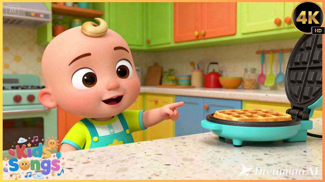 Kids Enjoy Waffle Recipe Song For Kids | Kids Tune