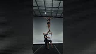 He Just Can’t Keep His Hands Off Me 🤣 #shorts #cheer #stunt