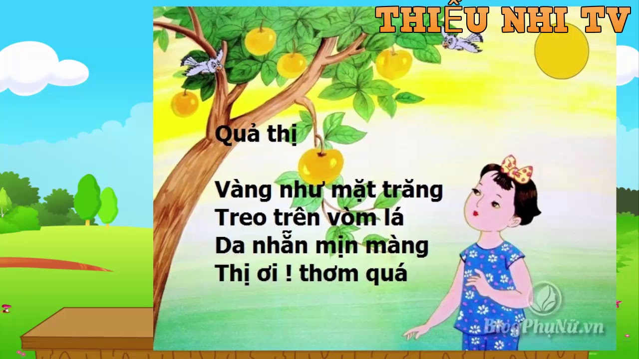 Bài thơ Quả Thị - Bai tho Qua thi - Thiếu nhi vui nhộn - youtube