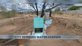 Tucson removes park water station, says prior approval needed