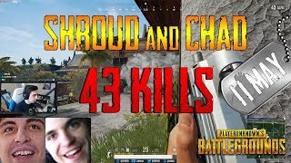 Shroud and Chad | 43 Kills | PUBG (New Map: Sanhok)