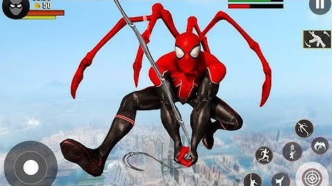 Flying Superhero- Spider game | flying spider hero man game or super spider robot games Gameplay