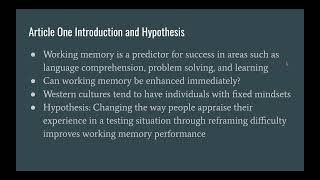 Psy 357 Improving Working Memory