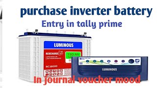 #tallyprimeentry #journalvoucherentry inverter battery purchase entry in tally prime screenshot 4