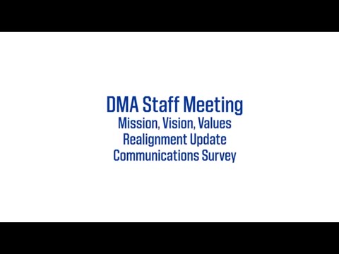 DMA Staff Meeting